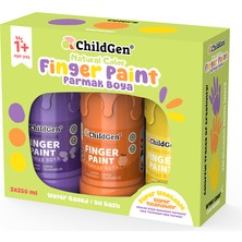 ChildGen Süper Yıkanabilir 3'lü Parmak Boya (350 ml x 3) 2