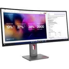 Lenovo Thinkvision P40WD-40 64B4XAR1TK 40” 5120 x 2160 Wuhd Wide 2500R Curved Tbolt4 RJ45 2X5W Speaker 120Hz 4ms Monitör