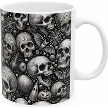 Kadorex Design Gotik Kafatası Desenli Kupa – Korku ve Sanatın Buluşması
