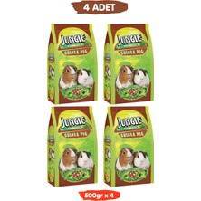 Jungle Premium Zenginleştirilmiş Özel Tahıllı Vitaminli Ginepig Yemi 500GR x 4 Adet