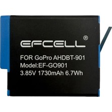 Efcell Gopro Hero 9 / 10 / 11 / 12 Uyumlu Yedek Batarya Pil (AHDBT-901 1730MAH)