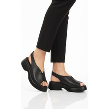 Pierre Cardin Siyah Kadın Topuklu Sandalet