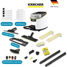 Karcher Sc 5 Deluxe Signature Line Plus Set 2200W 4 Bar Profesyonel Buharlı Temizlik Makinesi - Vapohydro Fonksiyonlu Sıcak Su Püskürtme Özelliği - Çıkarılabilir Su Tankı ve LED Ekranlı Teknolojisi