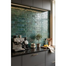Karo Metro Antic Moss Glossy Subway Duvar Seramiği 7,5X30 cm Mutfak Tezgah Arası ve Banyo Fayansı