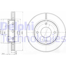 Delphi Depomix Ön Fren Diski Ha Kanalli Mitsubishi Colt 1.1l 3A91 Z32A 1.3l 4A90 Z34A 1.5l 4A91 Z36A 04-12 256 Çap x 4 Bijon - Takım Disk Idır