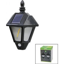Marsilyan 2 Pcs  Solar - Güneş Enerjili Duvar Lambası Cob LED Sensörlü= 3 Mod Fonksiyon Bahçe-Balkon-Sokak PT-2981 (K95)