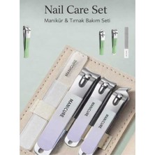 Empressco Manicure Deri Çantalı 4 Parça Manikür Seti Cam Tırnak Törpüsü Paslanmaz Çelik Ayak El Tırnak Makası Seti - Fiyatı, Yorumları
