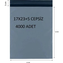 17*23+5 Cepsiz Baskısız Dayanıklı Kargo Poşeti 4000 Adet Cac Plastik