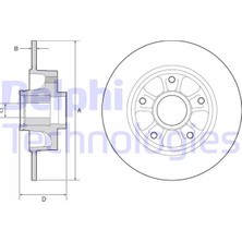 Delphi Depomix Fren Diski Arka Renault Megane Iv Hb 16 Rulmanli Abs Sensörlü