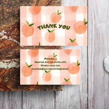 Sumicorn Design Meyve Desenli Çift Taraflı Teşekkür Kartı,thank You Card,hediye KARTI,100 Adet ( 8.2 x 5.2 cm )