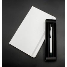 As Gift Beyaz Defter & Beyaz Tükenmez Kalem Hediye Seti