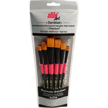 Stilo Art (Set 5) Düz Kesik Fırça Seti ( 6'lı Set)