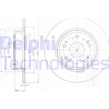 Delphi Depomix Arka Fren Diski Dolu Tip Honda Accord 2.0l R20A3 Cu1 Kasa 08-15 282 Çap x 5 Bijon - Takım Disk Idır