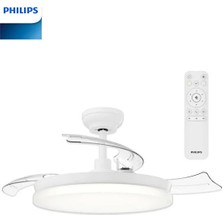 Philips Tynl Lambalı Tavan Vantilatörü 35W LED+32W Motoraçılır Kapanır Pervaneli Dc Motor