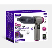 Auhma Ahv-42  20.000 Pa Kablosuz Araç Süpürgesi – 100W Güç, Dijital Ekran, LED Fener, Güçlü Süpürge
