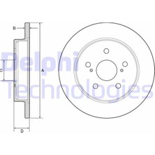 Delphi Depomix Arka Fren Diski Dolu Tip Toyota Corolla Cross 1.8l 2zr-Fxe ZVG12 21- / Ch-R 1.2l 8nrfts NGX10 16- - 1.8l 2zr-Fxe Hybrid ZYX10 16- / Yaris Cross 1.5l M15A-FXE Hybrid MXPJ10 MXPB10 21- 281 Çap