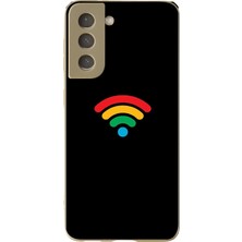 Le Balvo Samsung Galaxy S21 Fe Uyumlu Wifi Simgesi Baskılı Silikon Kılıf