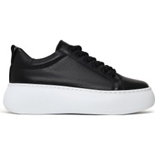 Derimod Kadın Siyah Bağcıklı Kalın Tabanlı Sneaker 26PFE220318