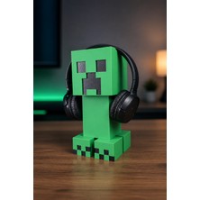 Nova Print Minecraft Creeper Kulaklık Standı ve Dekor Figürü – 3D Baskı Plastik Masaüstü Aksesuarı