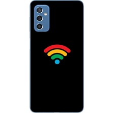 Le Balvo Samsung Galaxy M52 Uyumlu Wifi Simgesi Baskılı Silikon Kılıf