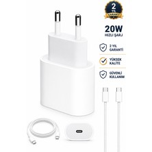MR.BEAR Iphone Hızlı Şarj Aleti 20W Hızlı Şarj Adaptörü + Type-C Kablo Seti