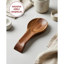 Şen Mobilya Akasya Kirli Kaşık Altlığı | Doğal Ahşap Kaşıklık