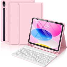 Nezih Case Samsung Galaxy Tab S10 Fe Plus 13.1 Inç Uyumlu Kablosuz Bluetooth Bağlantılı Kalem Bölmeli Klavyeli Kılıf