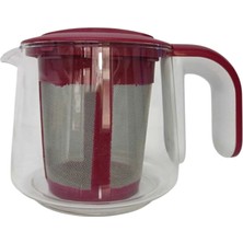 Fakir Teatime Çay Makinesi Için Filtreli Cam Demlik Kırmızı