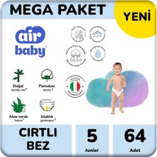Air Baby Mega Paket Junior Bebek Bezi 5 Numara 64 Adet 11-18 kg