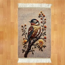 Mevlana Bazaar Kuş Motifli 60 x 90 Duvar Halısı
