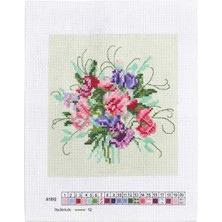 İğne İzi Desenli Kanaviçe Seti – El Işi Nakış Kiti, Renkli Ipliklerle Tam Set 20X28