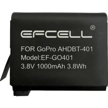 Efcell Gopro Hero 4 Uyumlu Yedek Batarya Pil (AHDBT-401 1000MAH)