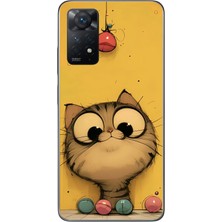 Le Balvo Redmi Note 11 Pro 4g Uyumlu Kedi Çizgisi Baskılı Silikon Kılıf