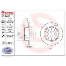 Brembo Depomix Fren Diski Arka Skoda Octia Iii 12-20 253X10X61.4