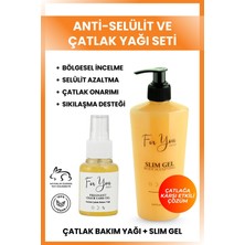 For You Gold Slim Jel (Slimgel) Selülit Jeli ve Çatlak Oluşumunu Azaltmaya Yardımcı Çatlak Bakım Yağı&çatlak Seti