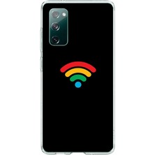 Le Balvo Samsung Galaxy S20 Fe Uyumlu Wifi Simgesi Baskılı Silikon Kılıf