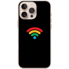 Le Balvo Iphone 16 Pro Max Uyumlu Wifi Simgesi Baskılı Silikon Kılıf
