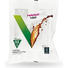 Hario V60 No:02 Kahve Filtre Kağıdı 100 Adet Japon Menşeli Kokusuz ve Kimyasal İçermez
