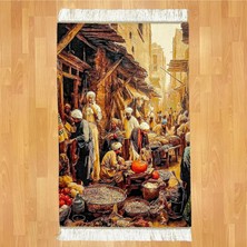 Mevlana Bazaar Şark Pazarı Desenli 80 x 120 Duvar Halısı