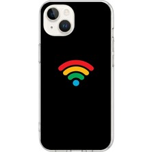 Le Balvo Iphone 13/14 Uyumlu Wifi Simgesi Baskılı Silikon Kılıf