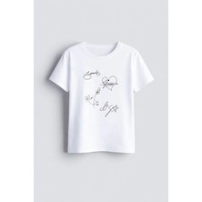 Shain Blackpink Müzik Grubu Baskılı Bisiklet Yaka Çocuk Yetişkin Beyaz Tişört T-Shirt