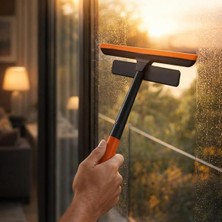 Ozcmax 360 Derece Oynar Çift Başlıklı Çekçek Cam Temizlleme Aparatı