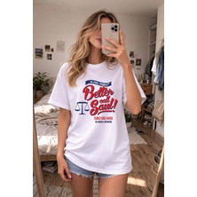 Shain Better Call Saul Baskılı Bisiklet Yaka Beyaz Tişört T-Shirt