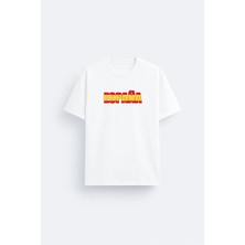 Shain Ispanya Spain Baskılı Bisiklet Yaka Siyah Tişört T-Shirt
