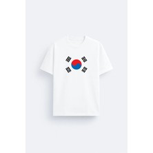 Shain Güney Kore Baskılı Bisiklet Yaka Siyah Tişört T-Shirt