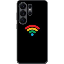 Le Balvo Samsung Galaxy S26 Ultra Uyumlu Wifi Simgesi Baskılı Silikon Kılıf