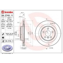 Brembo Depomix Fren Diski Arka Bmw F40 F52 F44 F45 F46 F48 F49 F39 . Mini F54 F60