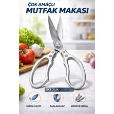 Aura Online Çok Amaçlı Ultra Hafif - Ultra Keskin - Paslanmaz Sk5 Çelik - Mutfak Makası Auraonline