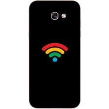 Le Balvo Samsung Galaxy A7 (2017) Uyumlu Wifi Simgesi Baskılı Silikon Kılıf