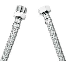 Leva House 1/2-1/2 Nipelli Paslanmaz Çelik Örgülü Flex 70 cm
